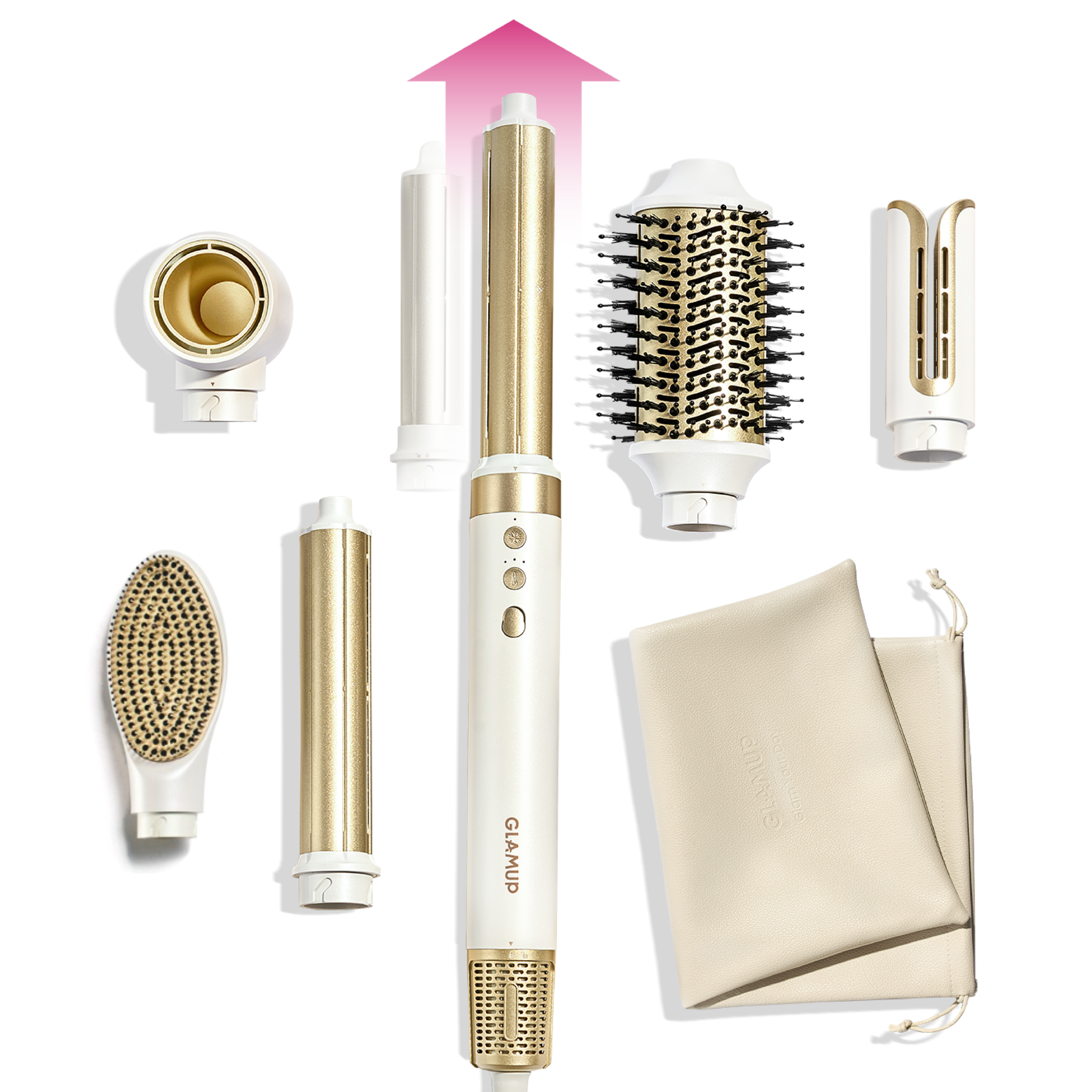 AirCurler™ 6-in-1 Hair Styler - Paddle Brush Included