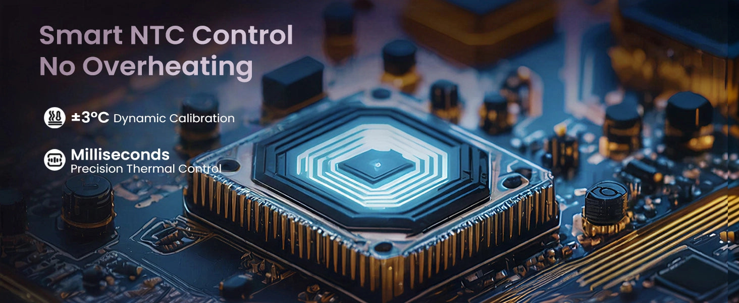 GLAMUP FusionPro smart NTC thermal control microchip provides millisecond precision calibration to prevent heat damage.