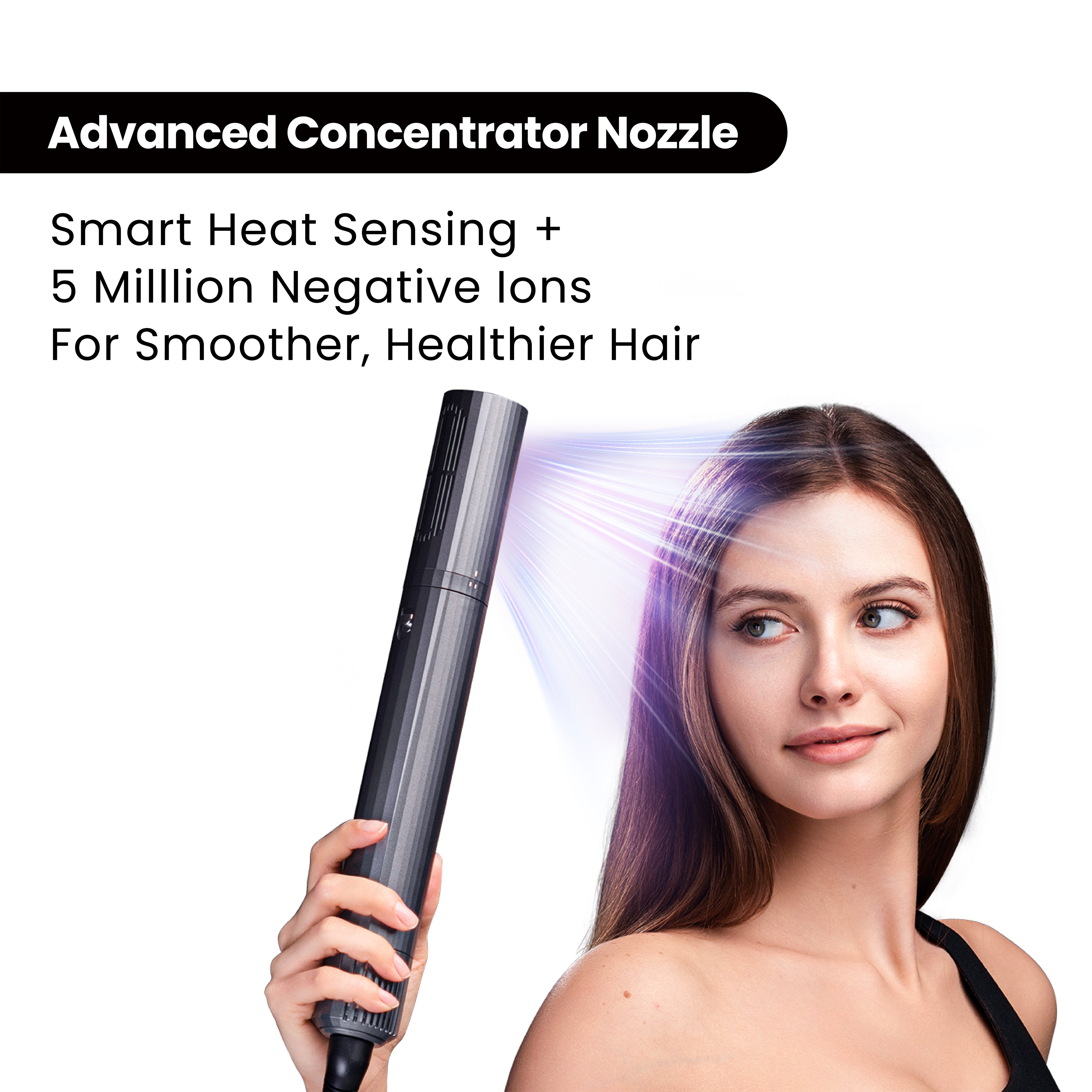 GLAMUP® Slate Black FusionPro™ 6-in-1 Hot Air Styler