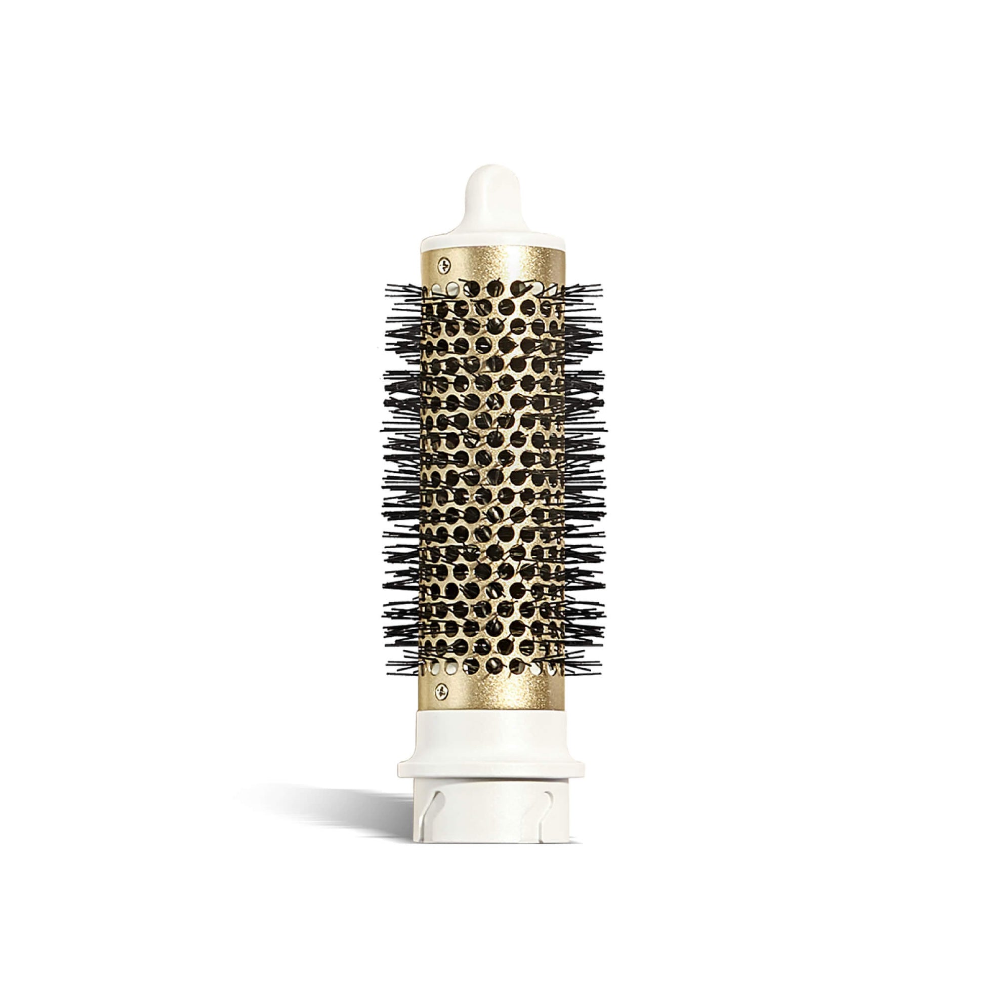 Hairbrush with bristle design on a white background