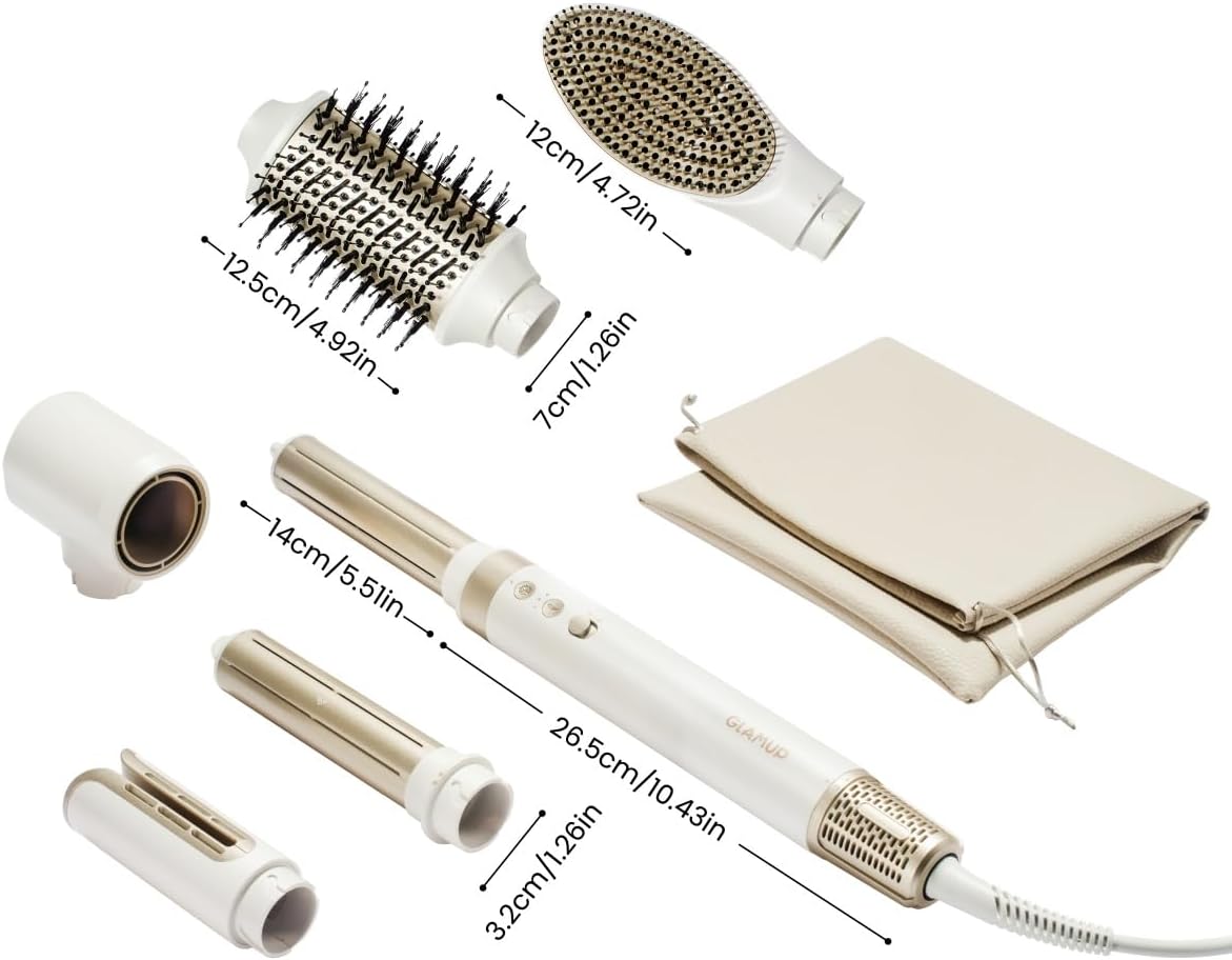 AirCurler™ 6-in-1 Hair Styler - Paddle Brush Included