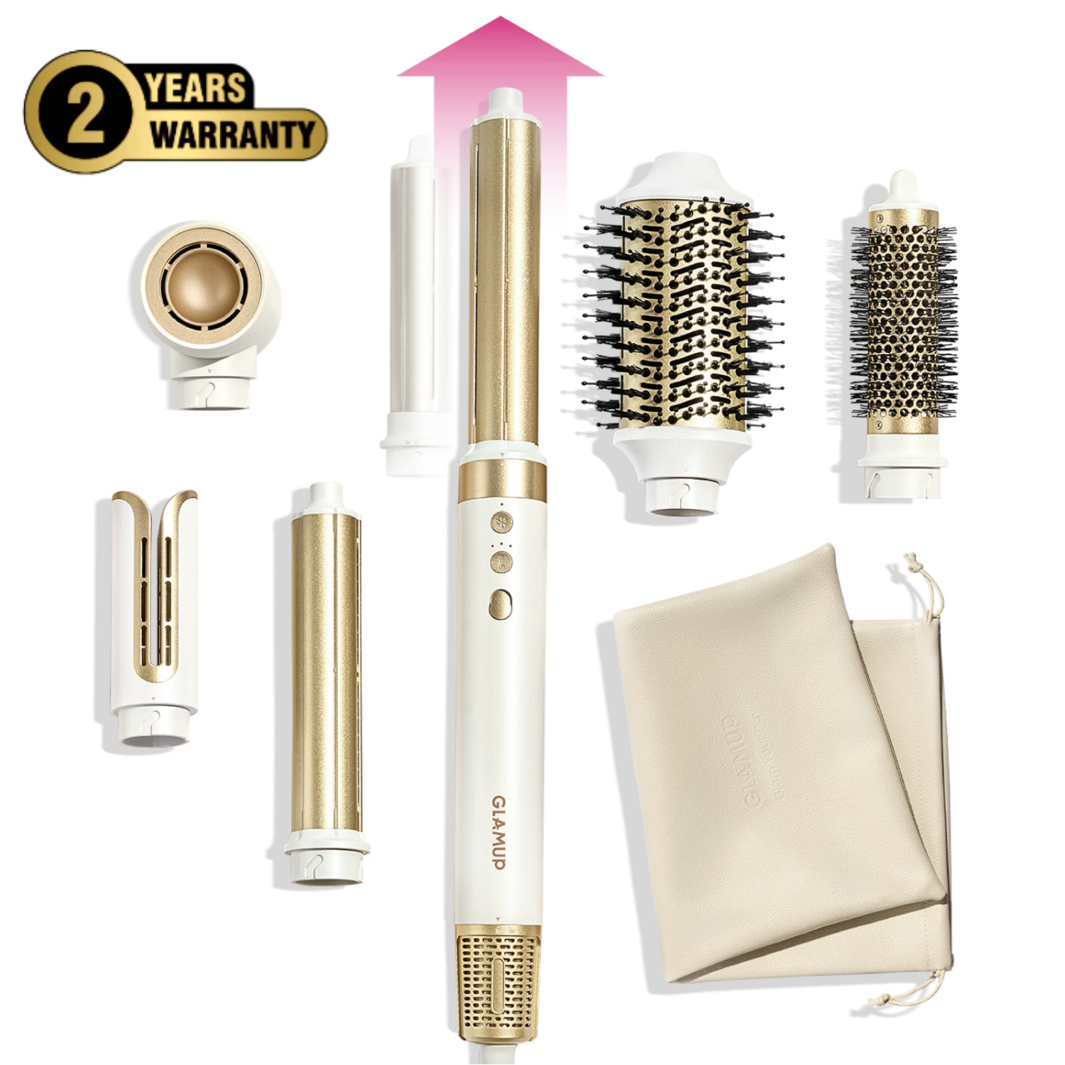 Glamup AirCurler™ 6-in-1 Professional Hair Styler - High-Speed Hair Dryer & Curler Set - Home Edition