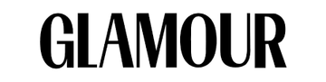 Glamour logo in black text on a white background